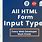 HTML Form Input Types