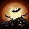 Halloween Moon with Bats