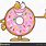 Happy Donut Cartoon