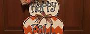 Happy Fall Pumpkin Door Hanger