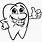 Happy Tooth Clip Art Black and White