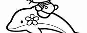 Hello Kitty Dolphin Coloring Pages