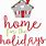 Home for the Holidays Sign Clip Art