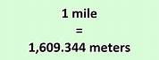 How Many Meters Is One Mile