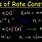 How to Calculate Rate Constant K