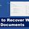 How to Recover a Document in Word