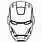 Iron Man Helmet Black and White