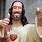 Jesus with Thumbs Up