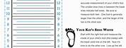 Kids Foot Measure Printable