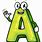 Letter a Cartoon Clip Art