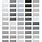 Light Grey Color Chart
