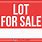 Lot for Sale Sign