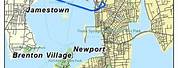Map of Newport Rhode Island Area