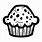 Muffin Cartoon Black and White