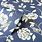 Navy Blue Floral Wallpaper