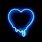 Neon Blue Heart Background