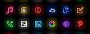 Neon iPhone App Icons