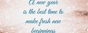 New Year Quotes Fresh Beginnings