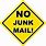 No Junk Sign