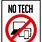 No Technology Sign