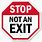 Not an Exit Sign Printable Free