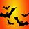 Orange Bat Clip Art
