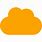 Orange Cloud Icon