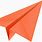 Orange Paper Plane SVG