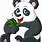 Panda Eating Bamboo Cartoon