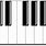 Piano Keyboard Outline