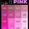 Pink Color Code Chart