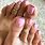 Pink French Pedicure Nails