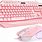 Pink Gaming Keyboard and Mouse