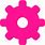 Pink Gear Icon