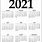Print Calendar 2021 Free