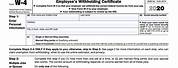 Printable W 4 Forms for Employee to Fill Out