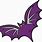 Purple Bat Clip Art