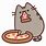 Pusheen Cat Eating Pizza