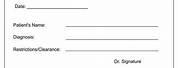 Real Blank Doctors Note Template