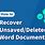 Recover Deleted Word Document