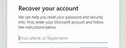 Recover Your Microsoft Account