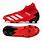 Red Adidas Soccer Cleats