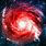 Red Galaxy Universe Background