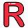 Red Letter R Icon