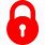 Red Lock Icon PNG