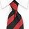 Red and Black Striped Tie