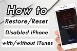 Reset Disabled iPhone without iTunes