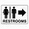Restroom Signs with Arrow