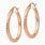 Rose Gold Hoop Earrings 14K