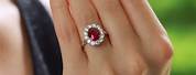 Ruby Diamond Cluster Ring